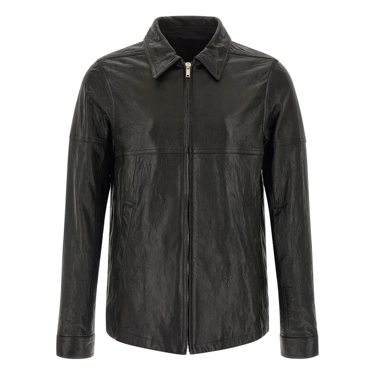 Rick Owens Black Lamb Leather Jacket Clothing - Men