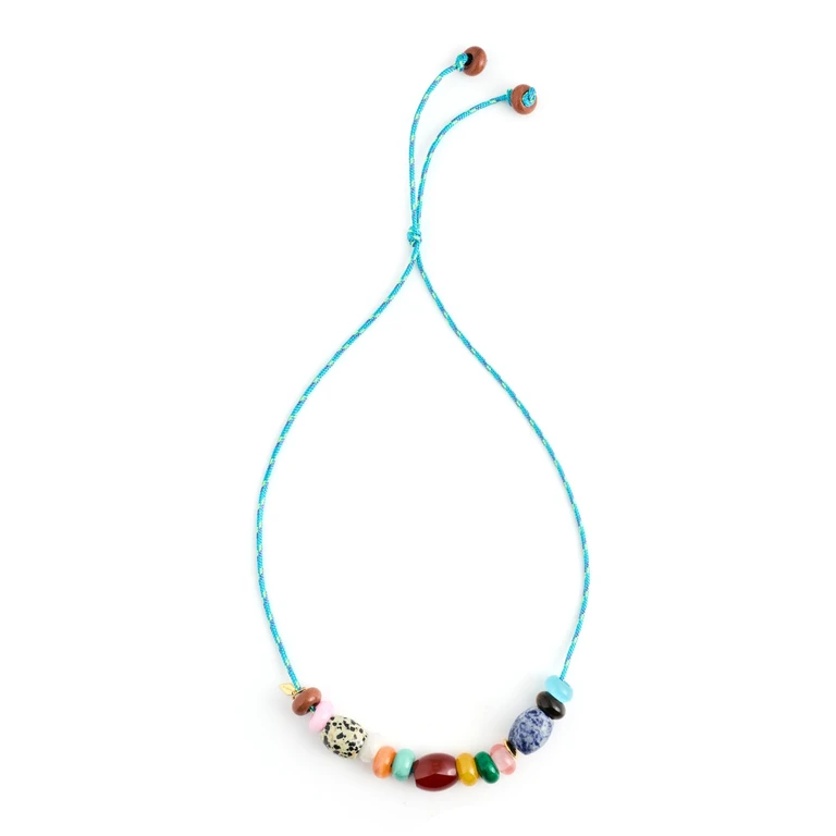 Anni Lu Poolside Necklace Lagoon One Size