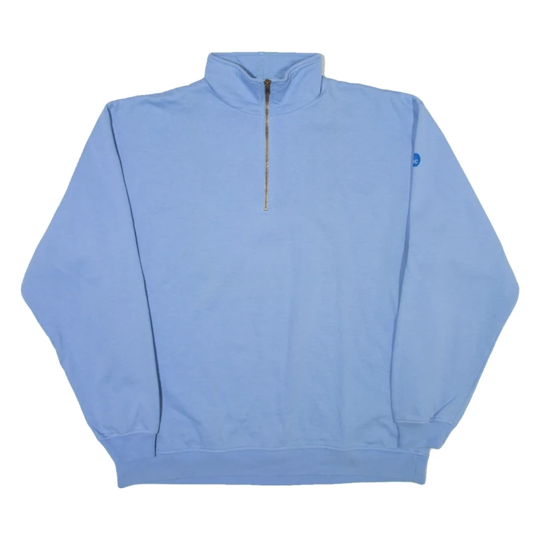 EOC Mens Sweatshirt Blue 1/4 Zip L