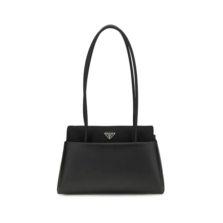 Prada Black Calf Leather Bos Taurus Shoulder Bag - Women