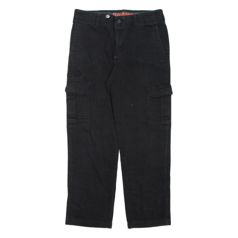 DICKIES Cargo Mens Trousers Black Regular Straight W30 L30