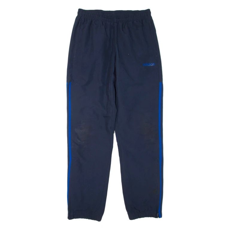 ADIDAS Mens Track Pants Blue Tapered S W28 L30