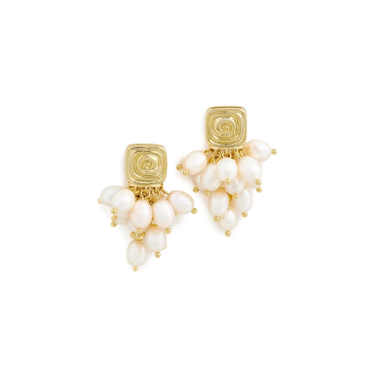 Luv Aj The Seychelles Pearl Statement Studs Gold One Size