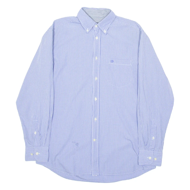 BOGNER Mens Plain Shirt Blue Long Sleeve M