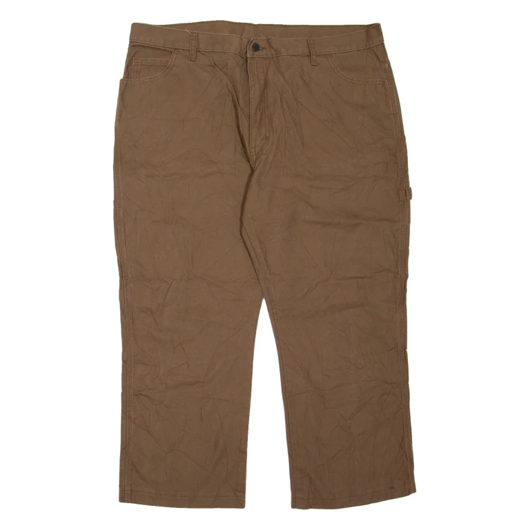 DICKIES Carpenter Workwear Mens Jeans Brown Regular Straight W40 L26