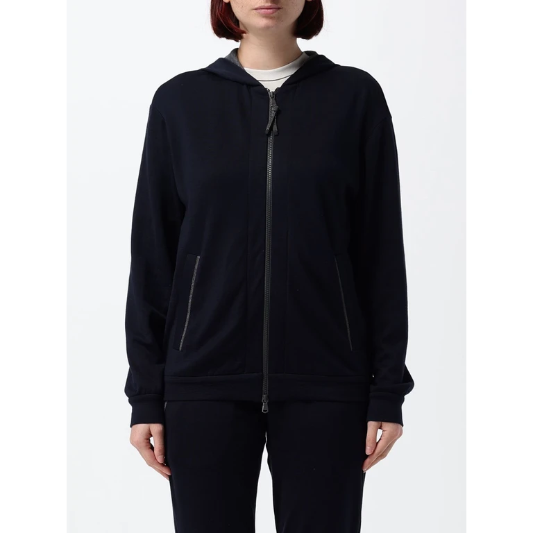 Cotton Zip-Up Hoodie with Monili Embellishment (MP828SB806C8366)