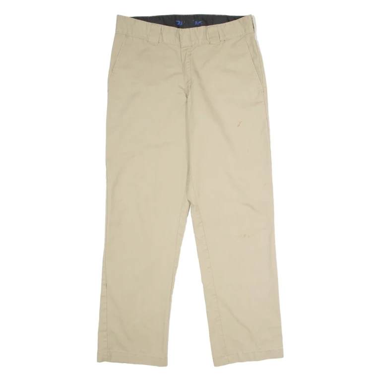 DICKIES Flex Workwear Mens Trousers Beige Slim Tapered W32 L30
