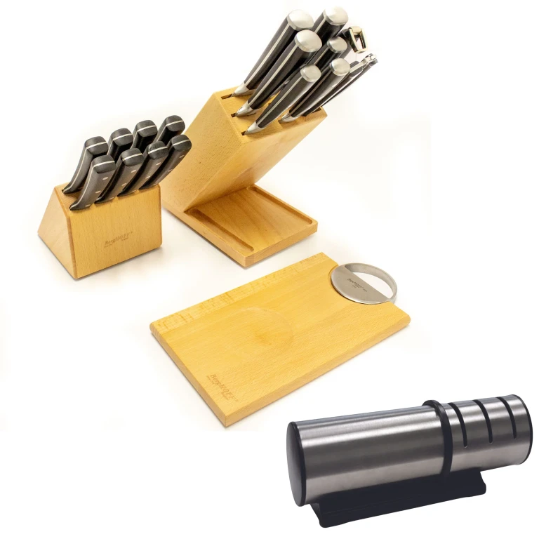Forged 21Pc Stainless Steel Smart Knife Block with Sharpener