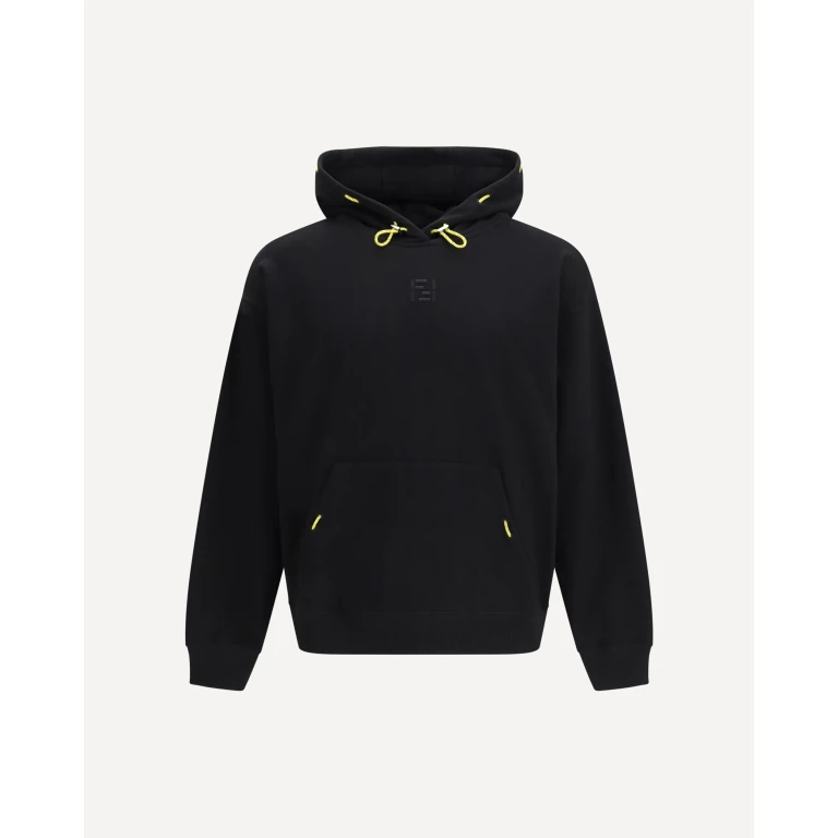 Sweat-shirt à capuche Fendi pour homme en coton avec logo brodé