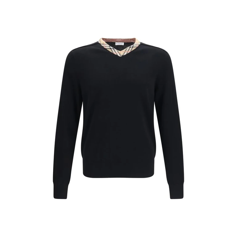 Burberry Black Wool Oves Aries Sweatshirt Clothing - Men