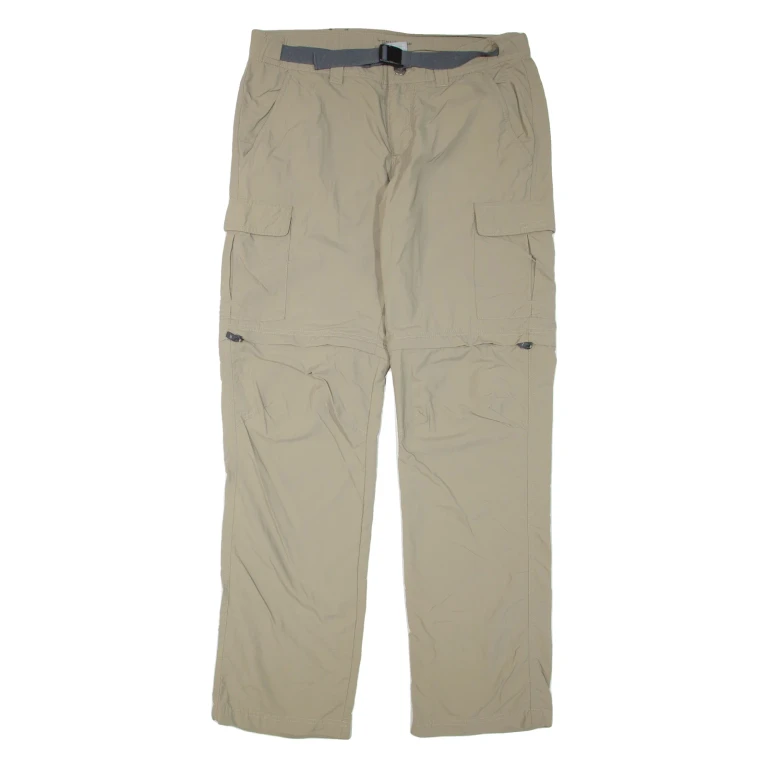 COLUMBIA Belted Womens Trousers Beige Regular Straight W34 L35