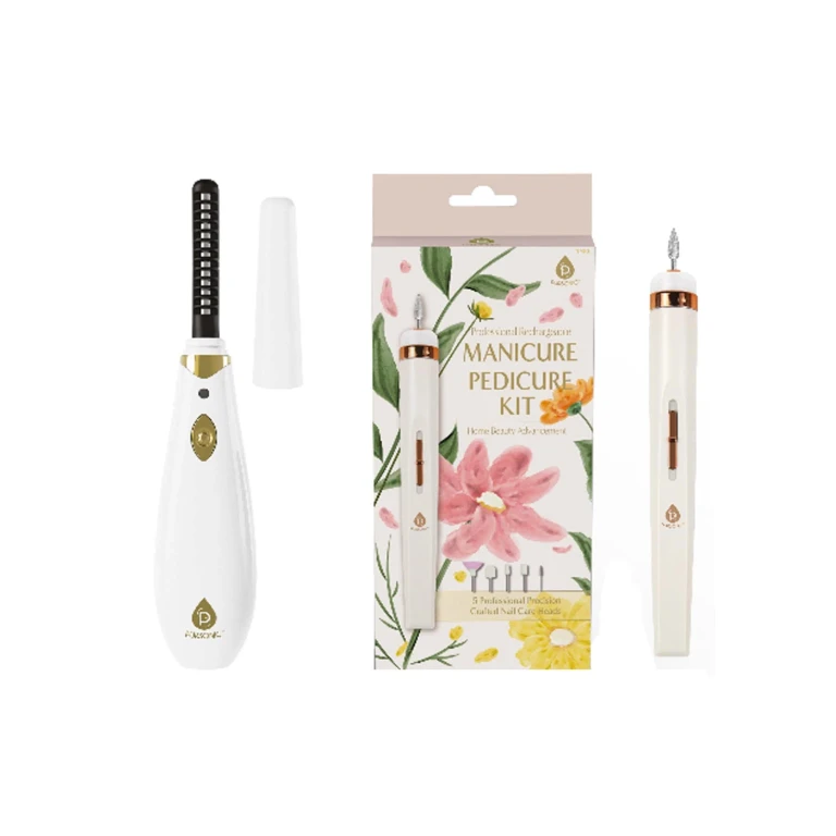 The Ultimate Beauty Toolkit: Professional Manicure & Pedicure Kit, Heated Eyelash Curler with Comb
