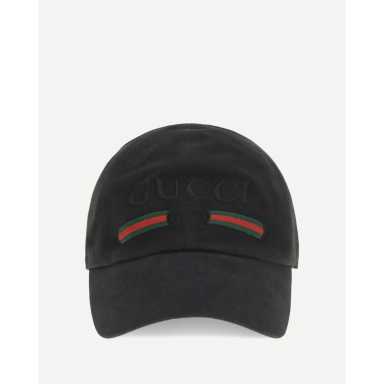 GUCCI Cotton Baseball Cap with embroidery Male M