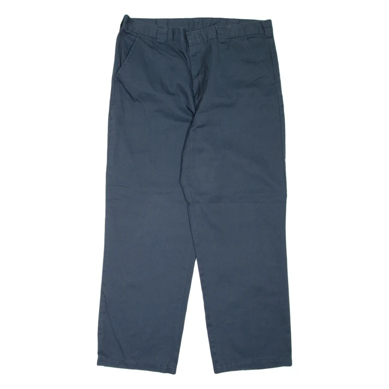 DICKIES Workwear Mens Trousers Blue Relaxed Tapered W40 L30