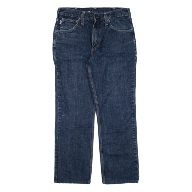 CARHARTT Mens Jeans Blue Regular Straight W33 L27