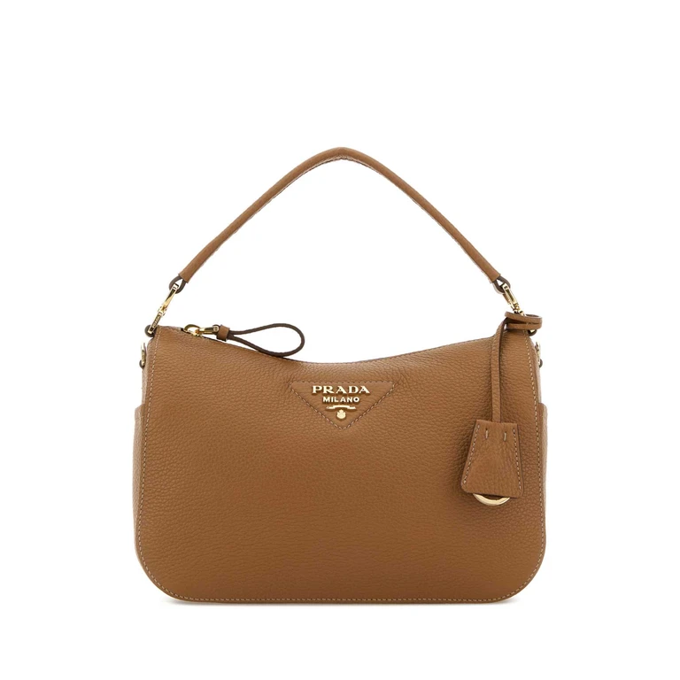 Prada Camel Leather Small Handbag Caramel 0 1 Borse A Mano - Women