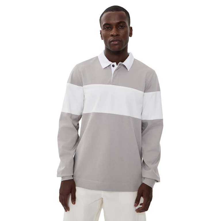Casual Fit Rugby Top Dark Grey XL