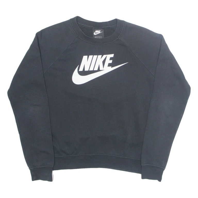 NIKE Womens Sweatshirt Black XS