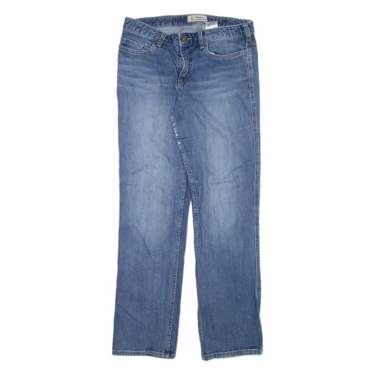 CARHARTT Womens Jeans Blue Regular Straight Stone Wash W31 L31
