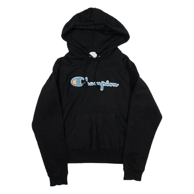 CHAMPION REVERSE WEAVE Mens Black Hoodie M