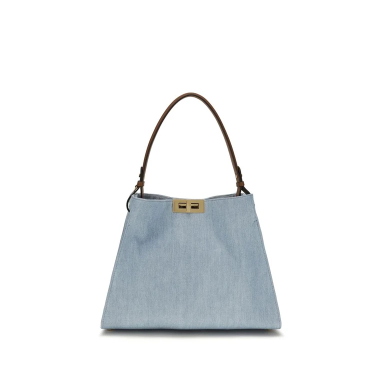 Fendi Blue Cotton Handbag Bag - Women