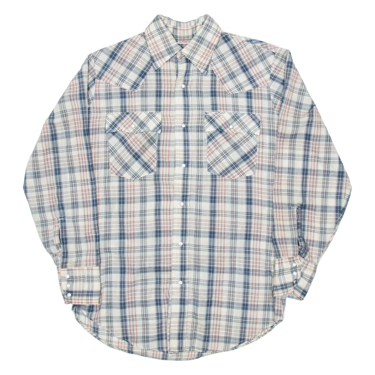 LEVI'S Mens Shirt Beige Check Long Sleeve M
