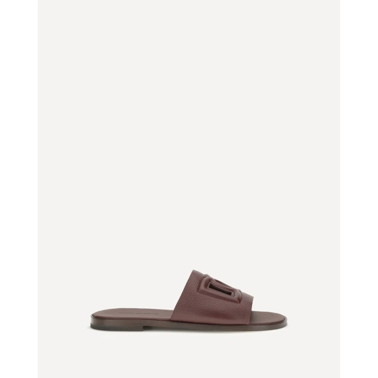 Grained leather Sandals Male 45