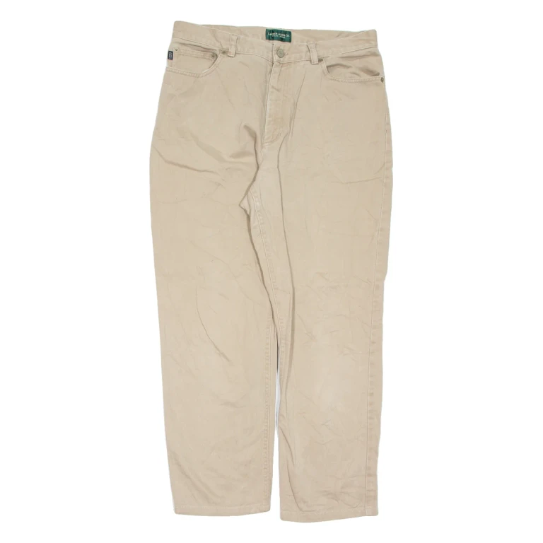 LAUREN RALPH LAUREN Womens Jeans Beige Regular Straight W32 L28