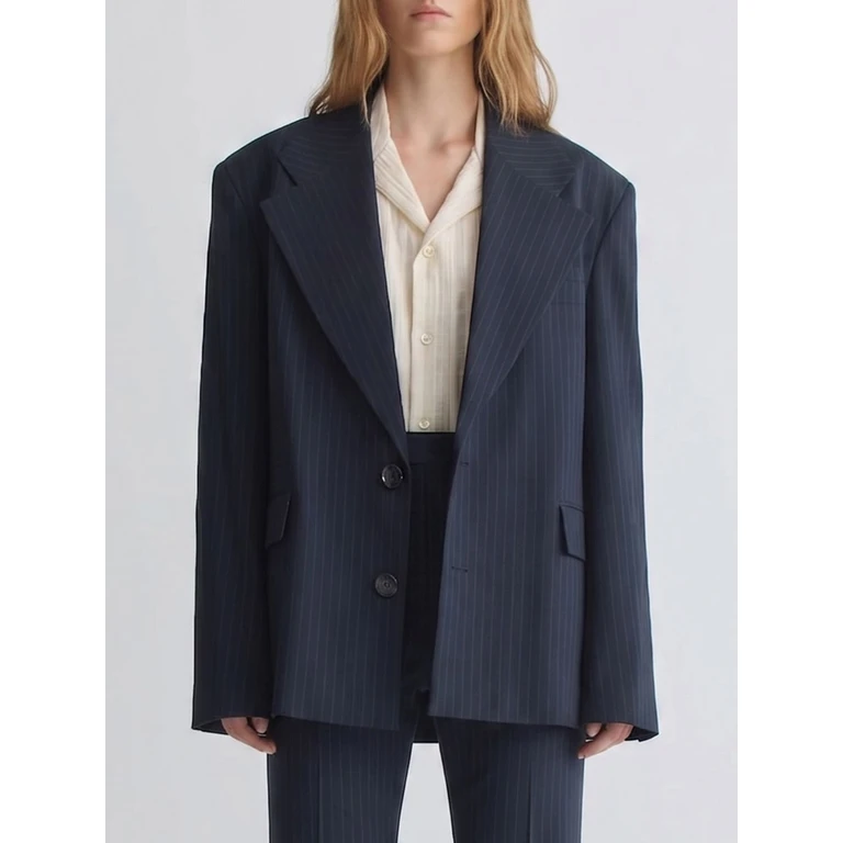 Jacket Woman color Blue (WSS26SOMINBANKERPINSTRIPE)