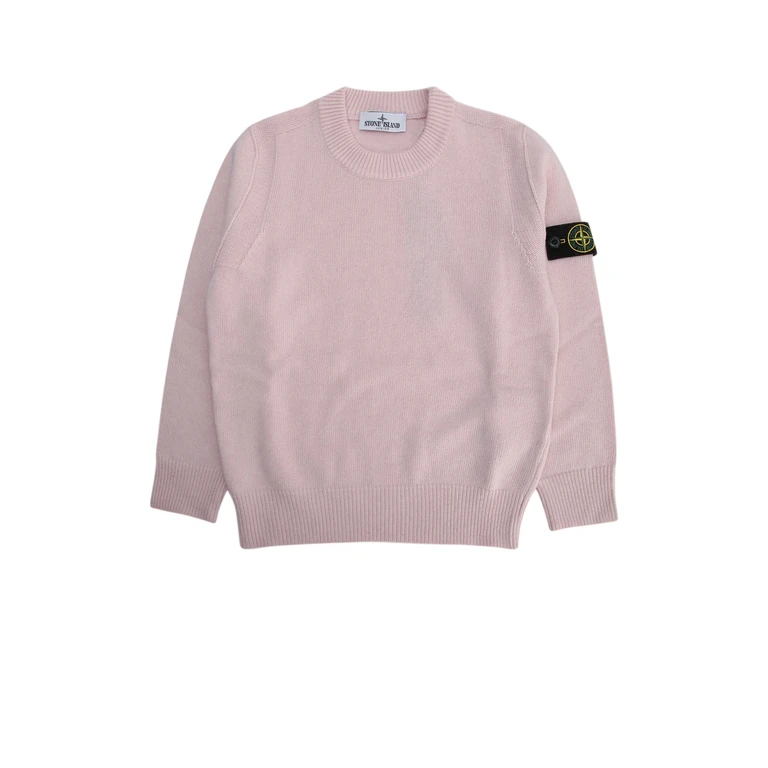 Stone Island Kids Crew Neck Pink Maglieria