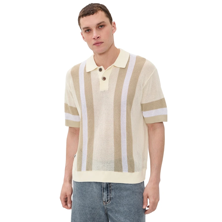 Obey Obey Seth Polo Sweater Unbleached Multi S