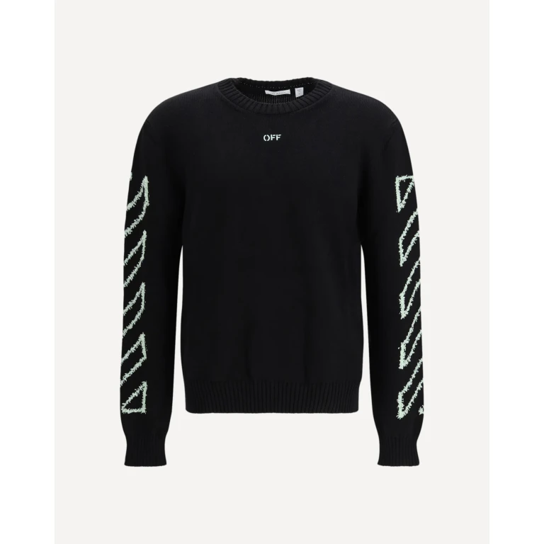 OFF-WHITE Diagonal Arrow Fuzzy Sweater Male M