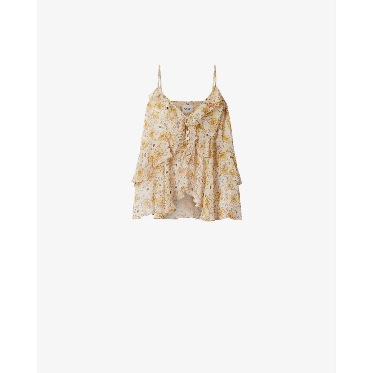 Haut / Top Briara - Femme - Clair Jaune-écru - Taille34 - Marant Étoile