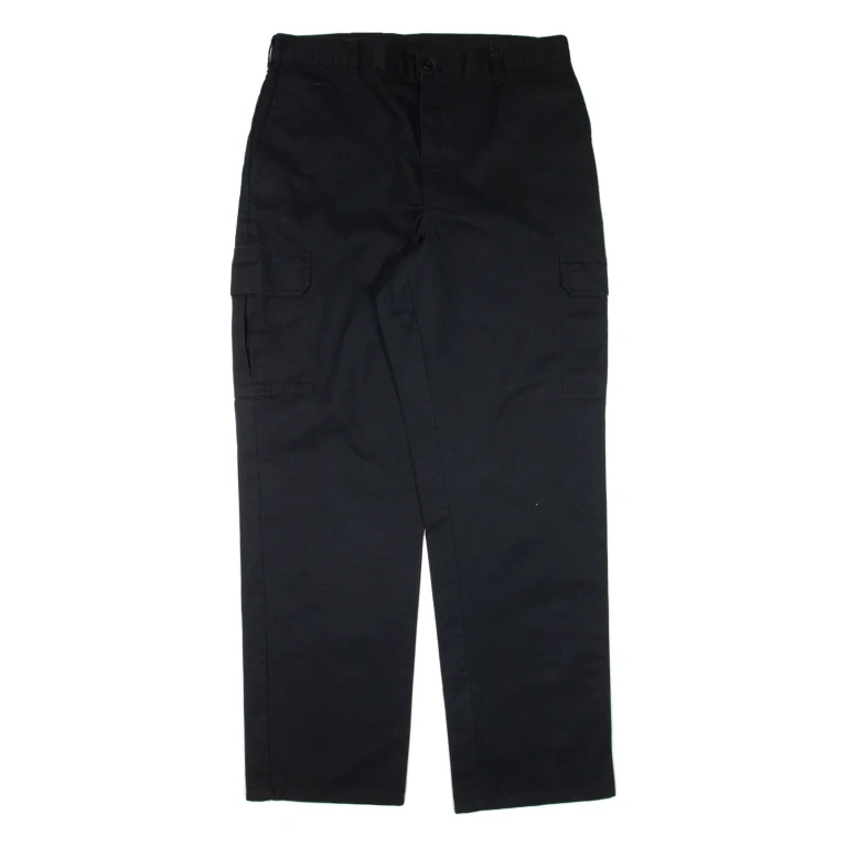 DICKIES Cargo Workwear Mens Trousers Black Regular Straight W36 L33