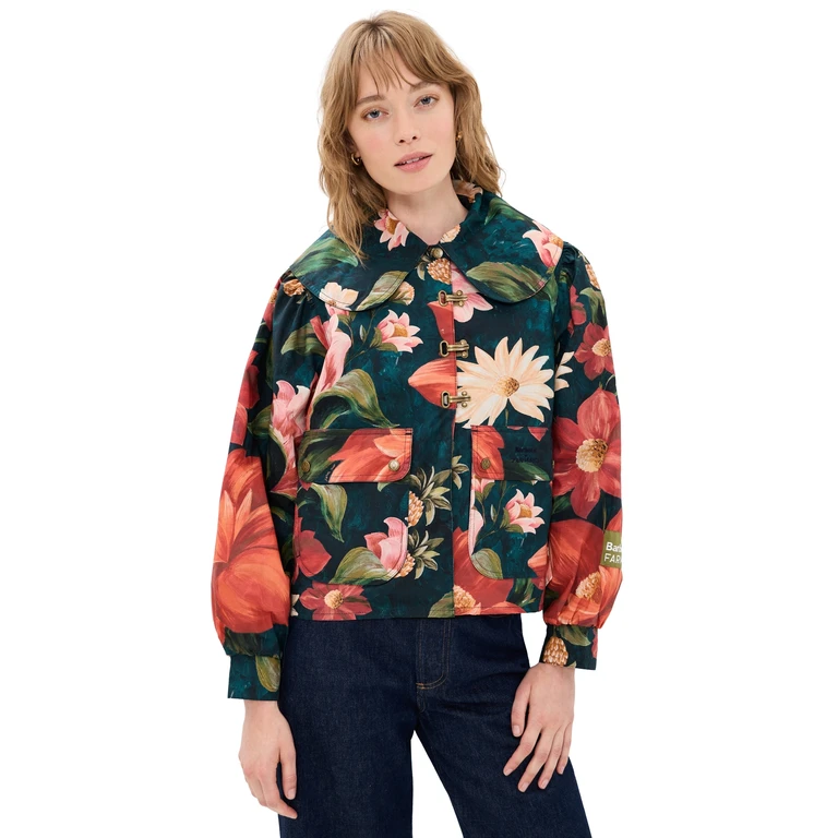 Barbour Barbour X Farm Rio Wild Casual Jacket Navy Wildflower/Flower Navy S