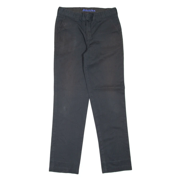 DICKIES Workwear Womens Trousers Black Slim Tapered W28 L30