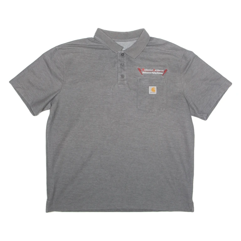 CARHARTT Workwear Mens Polo Shirt Grey XL