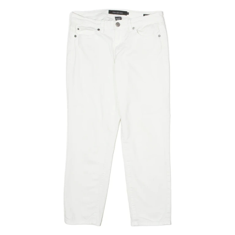 CALVIN KLEIN JEANS Womens Jeans White Regular Skinny W30 L25