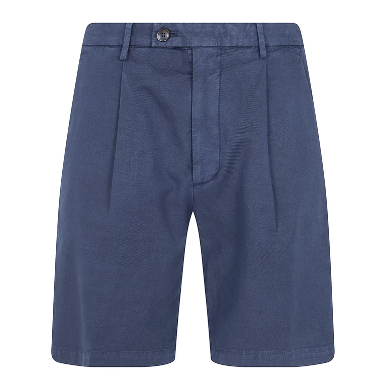 MICHAEL COAL Cotton & Linen Bermuda Trousers