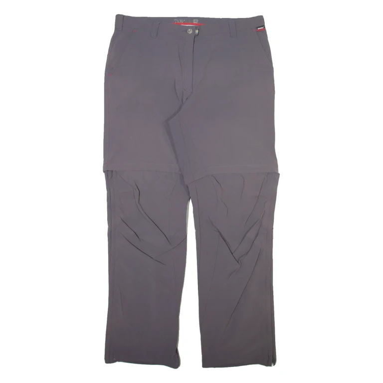 MAIER SPORTS Detachable Legs Womens Trousers Grey Straight Nylon W34 L30