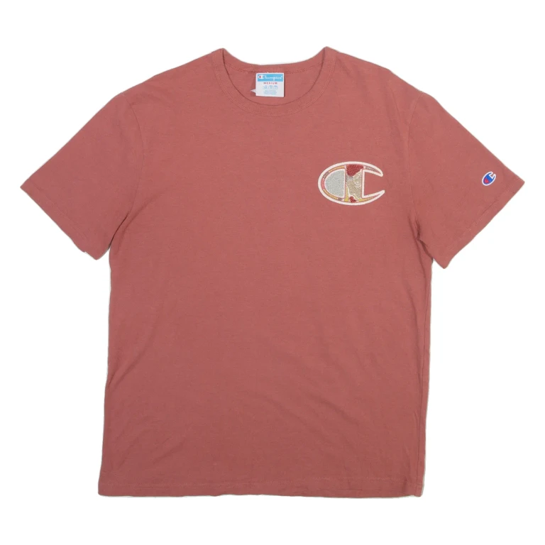 CHAMPION Mens T-Shirt Pink M