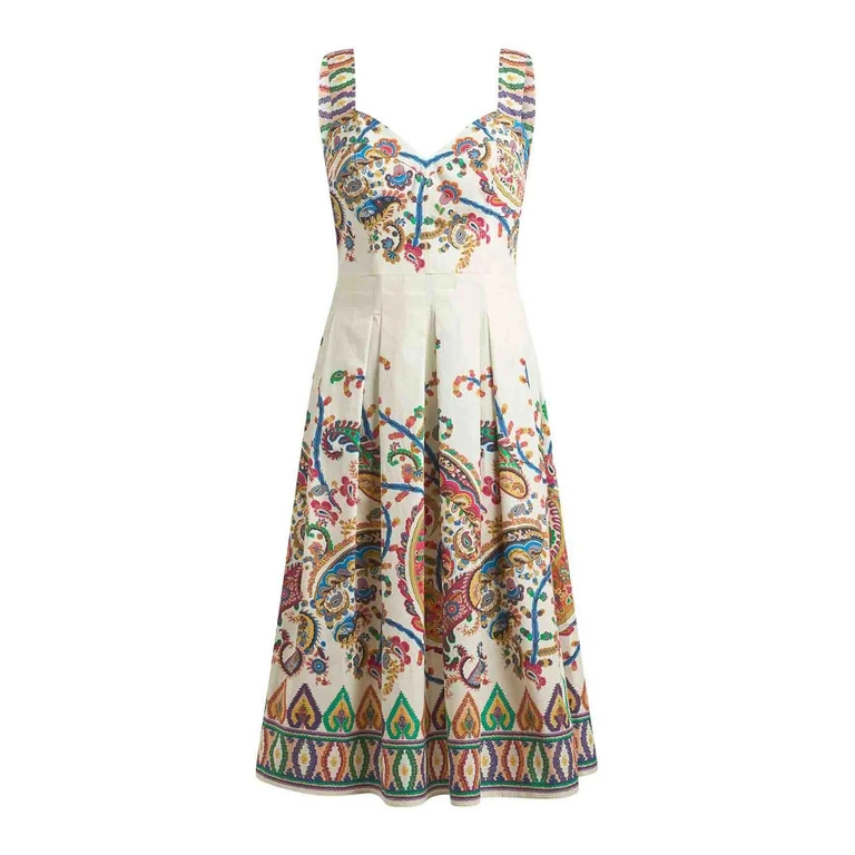 Etro Robe Au Genou - Blanc (WRHA025399SP5H9X0800)