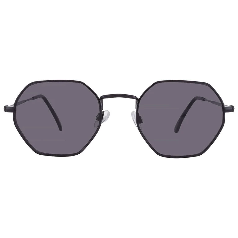 58969FCO001 Smoke Hexagonal Ladies Sunglasses 10260444.COM BLKSMK