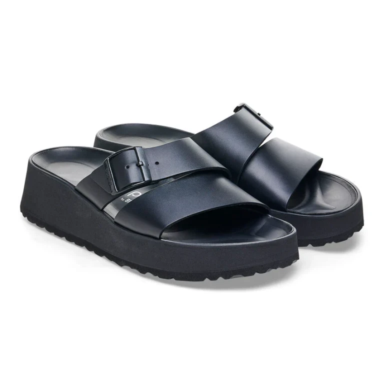 Unisex Almina Natural Leather Black