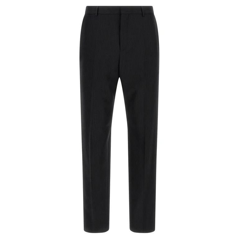 Saint Laurent Black Wool Dress Pants - Men