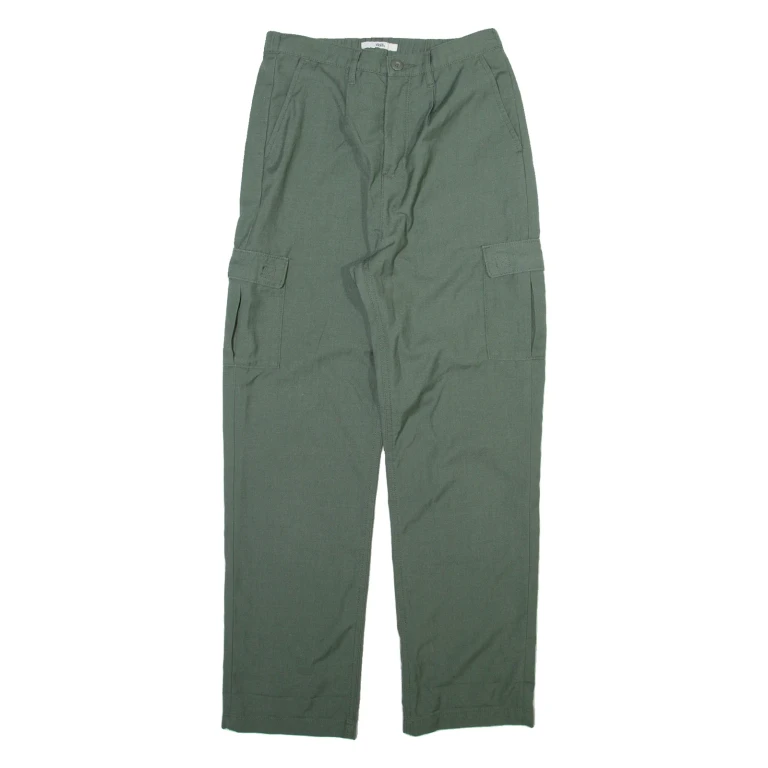 VANS Cargo Womens Trousers Green Relaxed Straight W26 L27