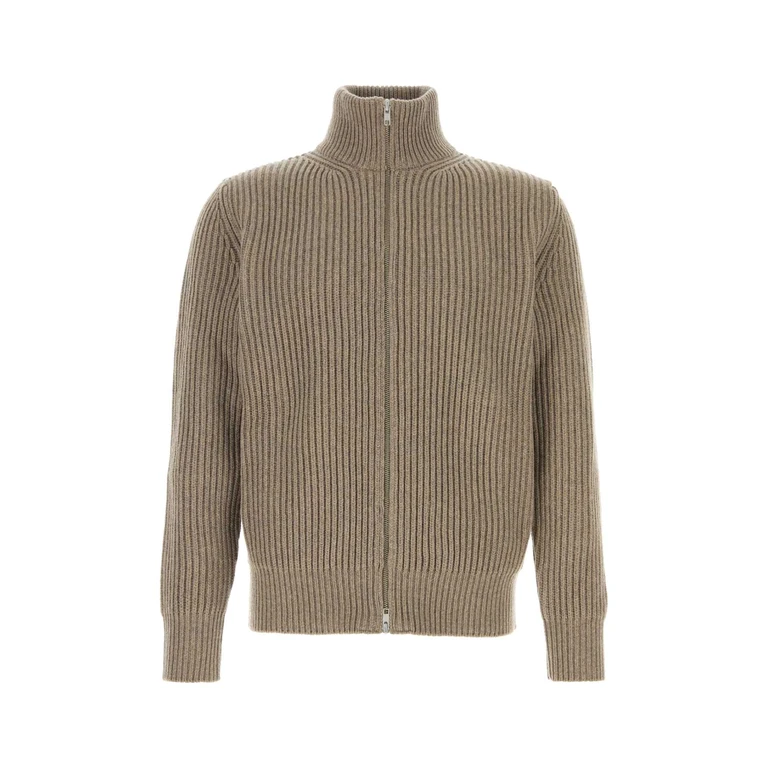 MM6 Maison Margiela Cappuccino Wool Blend Cardigan 811m Exterior: Nylon Maglieria - Men