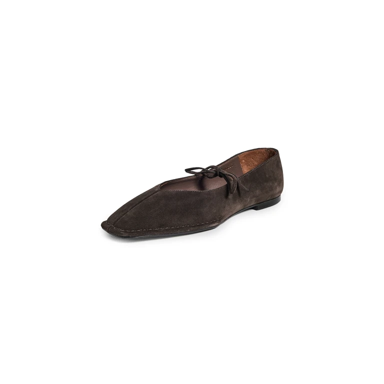 Sway Suede Ballet Flats Coffee Brown 42