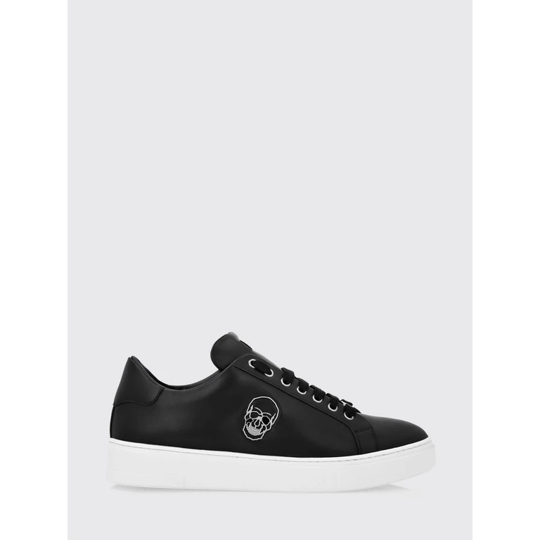 Skull Print Smooth Leather Low-Top Sneakers (LADSUSC0789PLE005N0102)