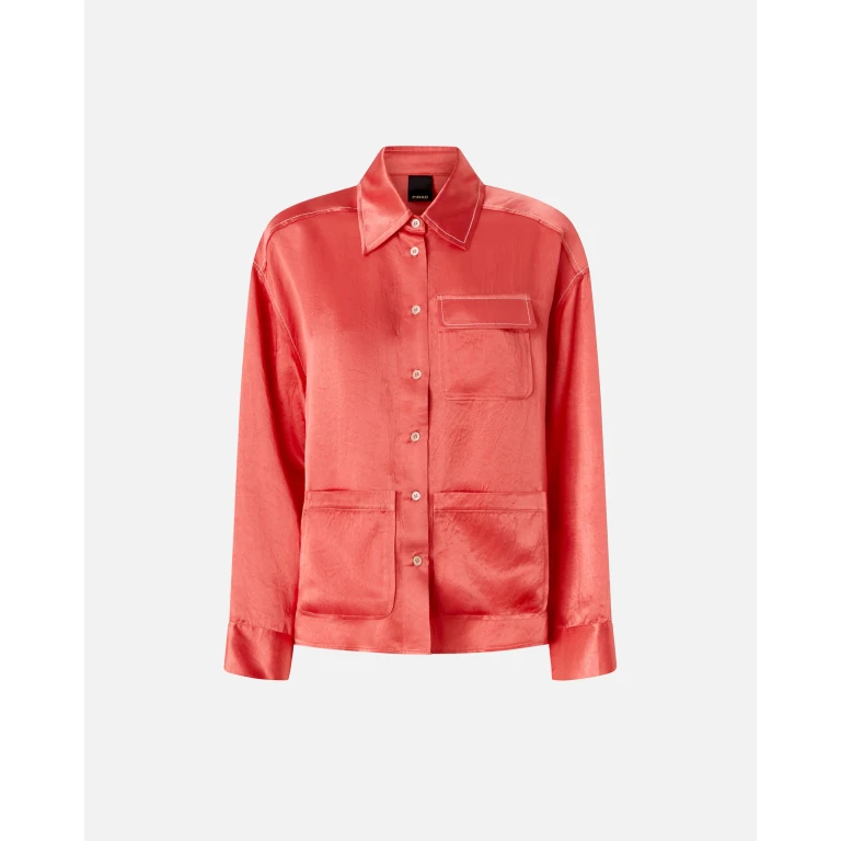 Pinko - Chemise fluide en satin avec poche poitrine - 36